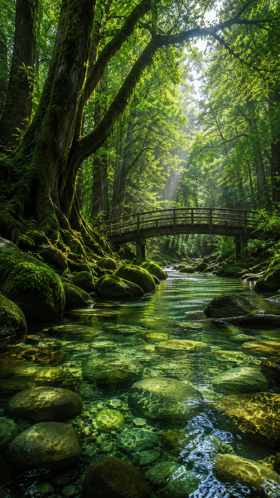 River flowing through a quiet forest