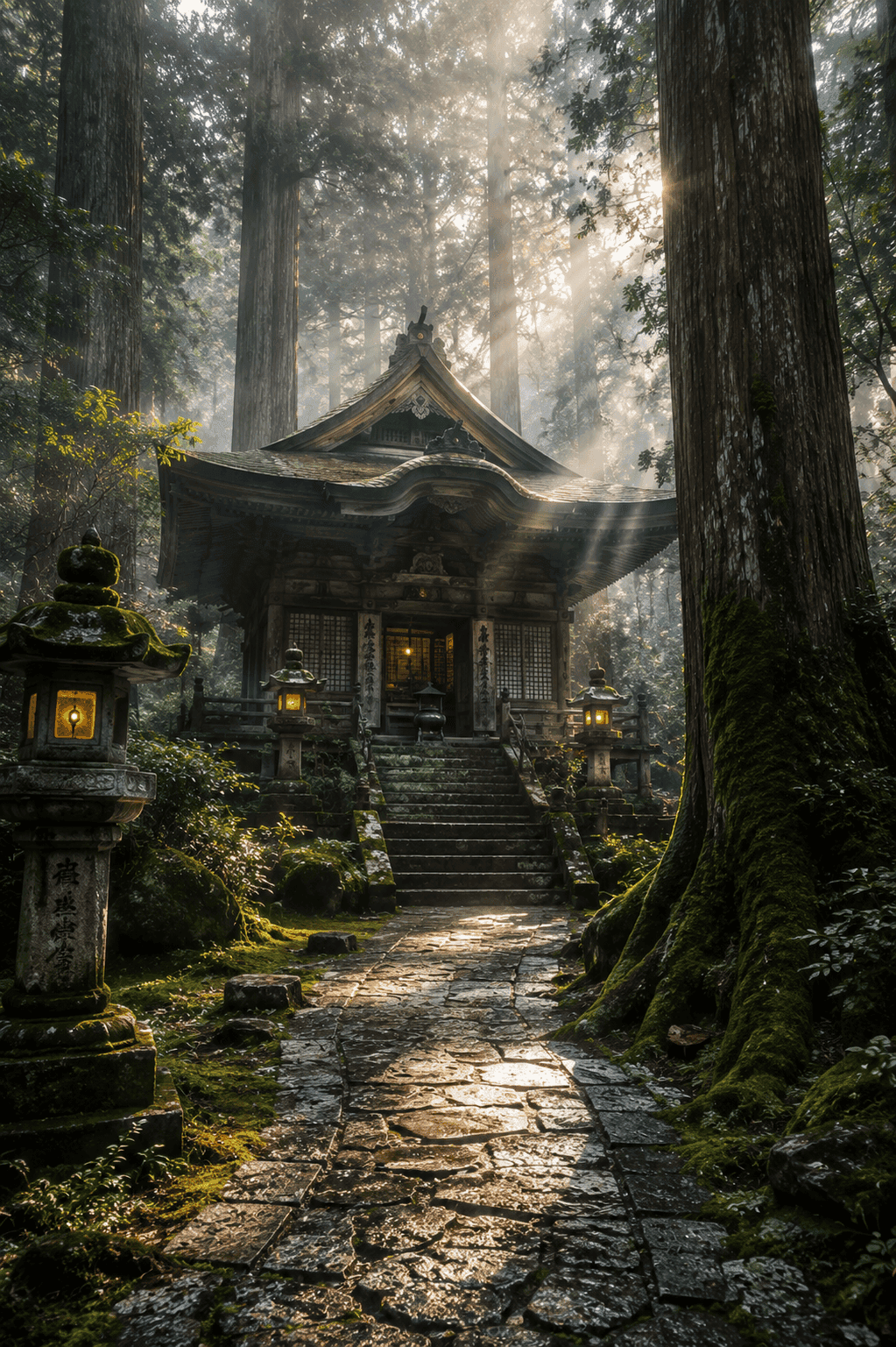 Quiet path through a soft forest